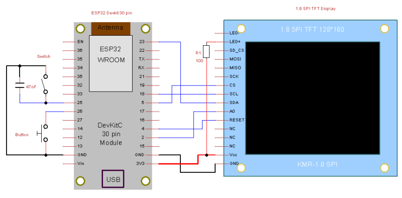 ESP32 web display