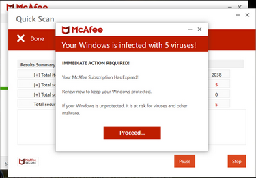 virus warning