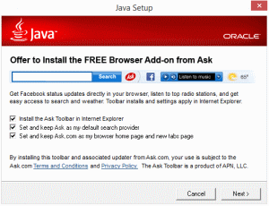 Ask toolbar